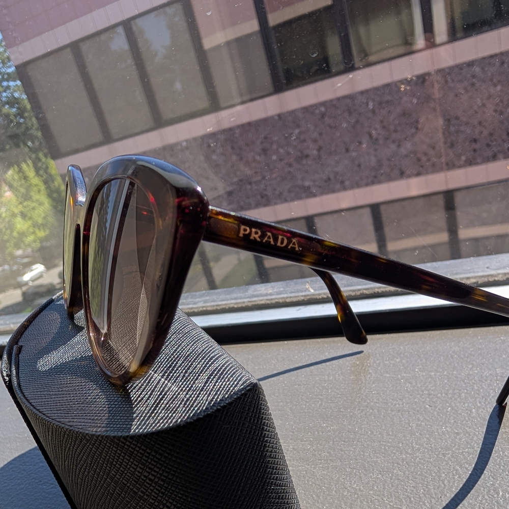 Prada Brown Tortoise Women's Sunglasses - Picture 4 of 5
